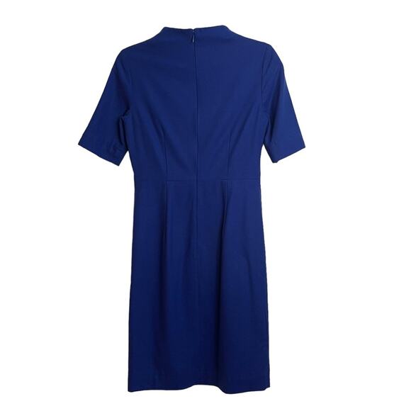 COS Cobalt Blue Wool Blend Sheath Dress - Picture 2 of 6
